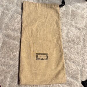 Gucci Beige Dust Bag with Black Drawstring